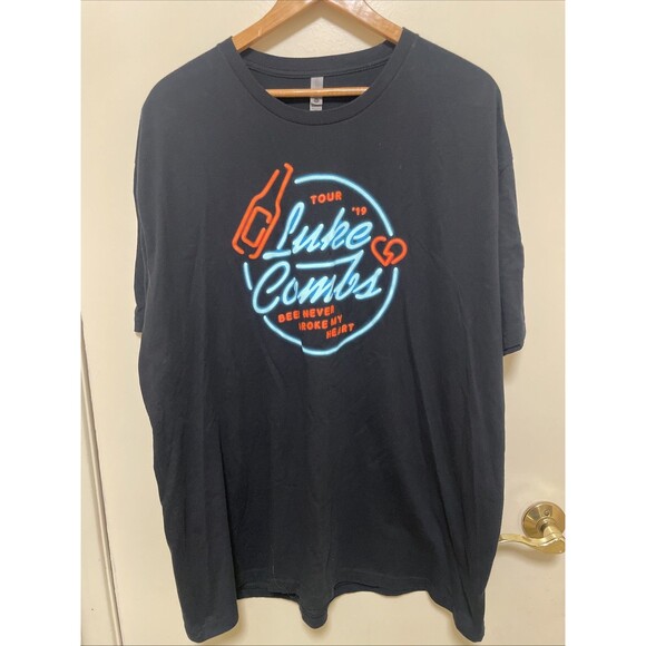 Luke Combs Beer Never Broke My Heart 2019 Country Concert Tour T-shirt Sz XXL - Picture 1 of 4